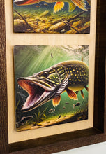 Load image into Gallery viewer, Underwater Predators Collection - Framed Fish Portraits .Canvas print