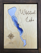Load image into Gallery viewer, Whitetail Lake, British Columbia 3D Wood Map (10x13”)