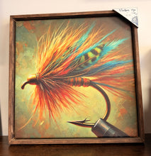 Load image into Gallery viewer, Fly hook art . Canvas print .