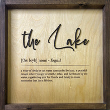 Load image into Gallery viewer, “The Lake” wall sign