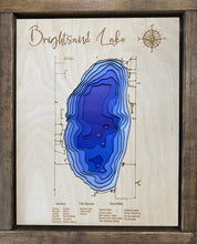 Load image into Gallery viewer, Brightsand Lake , Saskatchewan 3D Wood Map (10x13”)