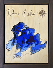 Load image into Gallery viewer, Dore Lake, Saskatchewan 3D Wood Map (10x13”)