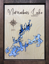 Load image into Gallery viewer, Nemeiben Lake , Saskatchewan 3D Wood Map (10x13”)