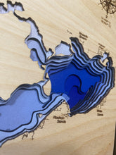 Load image into Gallery viewer, Buffalo Lake , Alberta 3D Wood Map (10x13”)