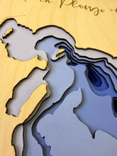 Load image into Gallery viewer, Lac la Plonge Lake , Saskatchewan 3D Wood Map (10x13”)