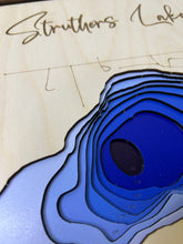 Load image into Gallery viewer, Struthers Lake , Saskatchewan 3D Wood Map (10x13”)
