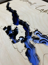 Load image into Gallery viewer, Sproat Lake, British Columbia 3D Wood map (10x13”)