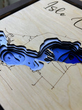 Load image into Gallery viewer, Isle Lake , Alberta 3D Wood Map (10x13”)