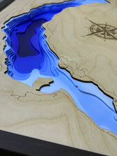 Load image into Gallery viewer, Comox Lake , British Columbia 3D Wood Map