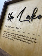 Load image into Gallery viewer, “The Lake” wall sign
