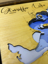 Load image into Gallery viewer, Gleniffer Lake , Alberta 3D Wood Map (10x13”)