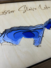 Load image into Gallery viewer, Lesser Slave Lake , Alberta 3D Wood Map (10x13”)