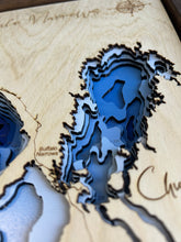 Load image into Gallery viewer, Buffalo Narrows / Peter Pond Lake and Churchill Lake , Saskatchewan 3D Wood Map (10x13”)