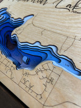 Load image into Gallery viewer, Nakamun Lake , Alberta 3D Wood Map (10x13”)