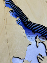 Load image into Gallery viewer, Murray Lake, Saskatchewan 3D Wood Map (10x13”)