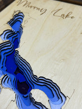 Load image into Gallery viewer, Murray Lake, Saskatchewan 3D Wood Map (10x13”)