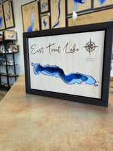 Load image into Gallery viewer, East Trout Lake, Saskatchewan 3D Wood Map (10x13”)