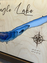 Load image into Gallery viewer, Eagle Lake, Saskatchewan 3D Wood Map (10x13”)
