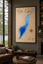 Load image into Gallery viewer, Turtle Lake map XL , Saskatchewan 3D wood map
