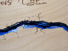 Load image into Gallery viewer, Custom Lake 3D Wood map (8x18”)
