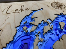 Load image into Gallery viewer, Custom Lake map (10x13”)