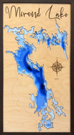 Mirond Lake layered map , Saskatchewan 3D Wood Map
