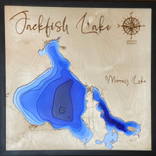 Load image into Gallery viewer, Jackfish Lake , Saskatchewan 3D Wood Map
