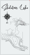 Skeleton Lake  , Alberta 3D Wood Map