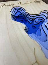 Load image into Gallery viewer, Greig  Lake , Saskatchewan 3D Wood Map (10x13”)
