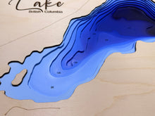 Load image into Gallery viewer, Salmon Lake , British Columbia 3D Wood Map
