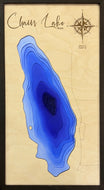 Chain Lake , Alberta 3D Wood Map