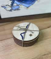 Okanagan Lake, BC set of 4 Coasters