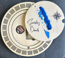 Load image into Gallery viewer, Cribbage board Sandy Beach Lake , Saskatchewan
