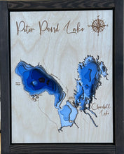 Load image into Gallery viewer, Buffalo Narrows / Peter Pond Lake and Churchill Lake  , Saskatchewan 3D Wood Map (10x13”)
