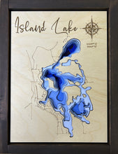 Load image into Gallery viewer, Island Lake , Alberta 3D Wood Map (10x13”)
