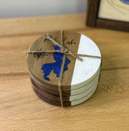 Peck Lake, SK set of 4 Coasters