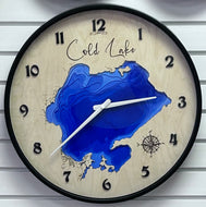 Cold Lake , Alberta / Saskatchewan 20in Wall Clock