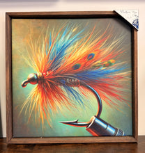Load image into Gallery viewer, Fly hook art . Canvas print .
