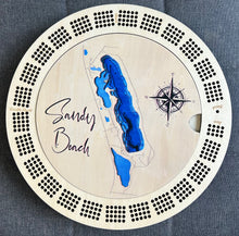 Load image into Gallery viewer, Cribbage board Sandy Beach Lake , Saskatchewan
