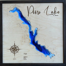 Load image into Gallery viewer, Pine Lake , Alberta, 3D Wood Map
