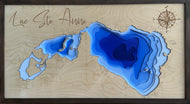 Lac Ste. Anne  , Alberta 3D Wood Map