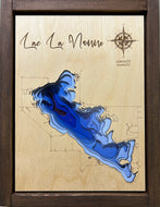 Lac La Nonne, Alberta 3D Wood Map  (10x13”)