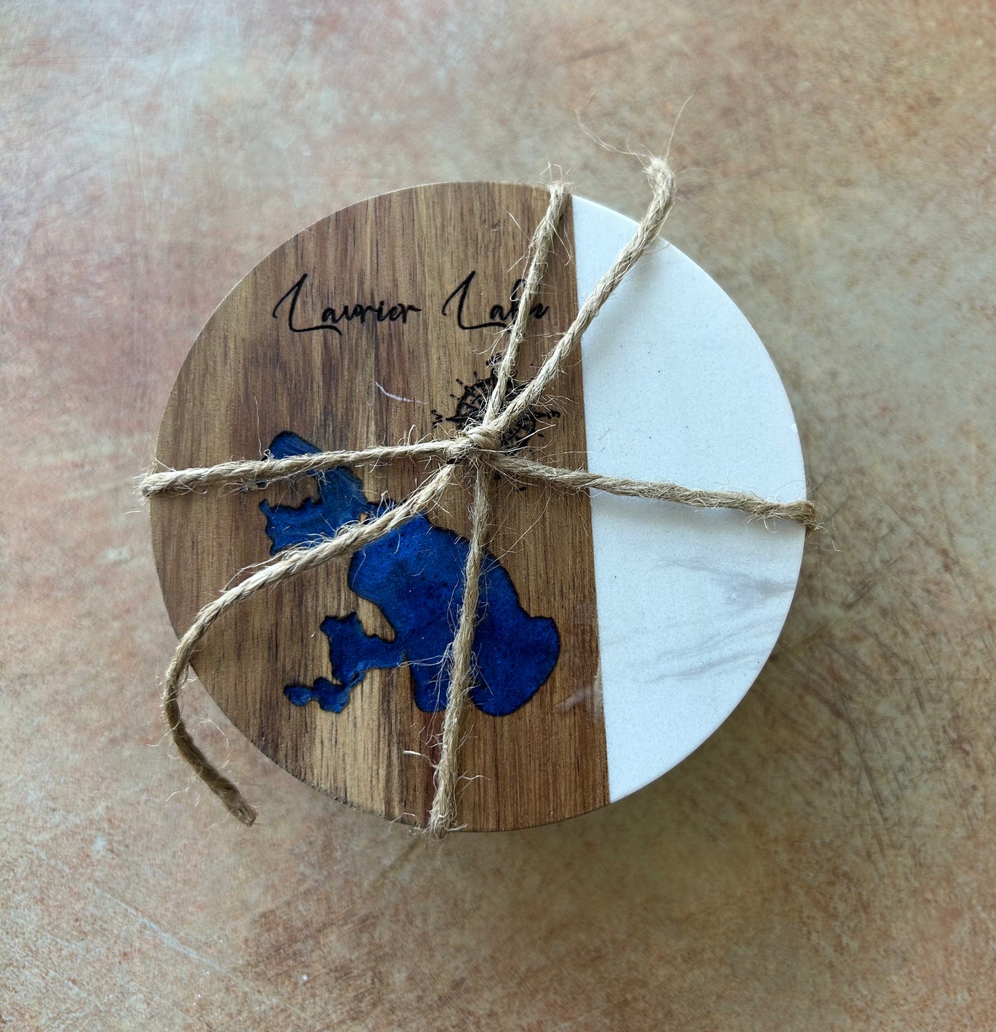 Laurier Lake, AB set of 4 Coasters