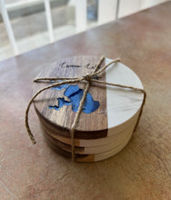 Load image into Gallery viewer, Laurier Lake, AB set of 4 Coasters

