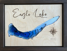 Load image into Gallery viewer, Eagle Lake, Saskatchewan 3D Wood Map (10x13”)
