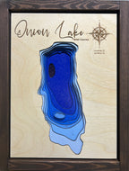 Onion Lake, British Columbia 3D Wood Map (10x13”)