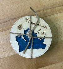 Load image into Gallery viewer, Ministikwan Lake, SK set of 4 Coasters
