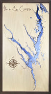 Ile a La Crosse, Saskatchewan 3D Wood Map