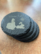 Waterhen Lake , SK Slate Coasters