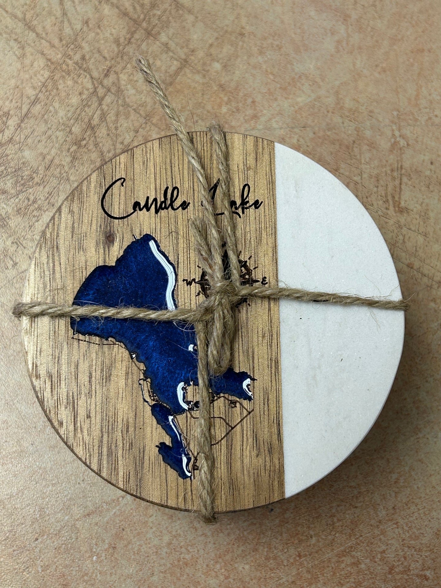 Candle  Lake, SK set of 4 Coasters